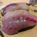 廻転寿司弁慶 - 白身魚三点盛り