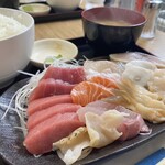 Uoshou Aonosuisan - デラックスお刺身定食