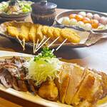 Sanda No Wagaya - 播州百日鶏と特選牛が入った合盛りステーキコース