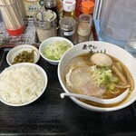 Nibo Shira-Men Aoki - R6.3  あっさり煮干しラーメン・ネギ・味玉・半ライス・高菜