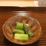 勢麟 - 車海老出汁のアスパラガス吉野煮