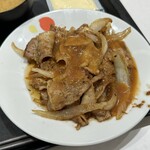 松屋 - 豚カルビ生姜焼定食 ダブル