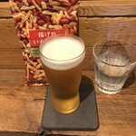 麹町いづみや しろ - あがりビール・あげ塩いかあられ
