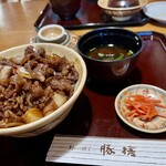 おかげ横丁 豚捨 - 上 牛丼¥1,800