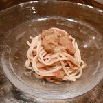 Osteria da K.[kappa]  - ウニと生海苔の冷製・取り分けて
