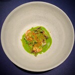 abysse - ぷりぷり海老にサクッとアスパラガス　パンのおかわりだ！