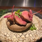 中土 - 7.安芸高田鹿の舌のロースト　原木椎茸