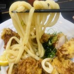 極楽うどん TKU - 麺あげ！豪麺でコシがありました(*^^*)