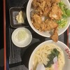 Tano Kyuu - ザンギ丼＋ハーフうどん。うどんはやはり関西風じゃないと…。