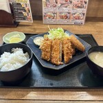 浜焼き海鮮居酒屋 大庄水産 - 【2024.3.6(水)】イカフライとメンチカツ定食（並盛）980円