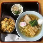 さのや - 料理写真:半セット(半マーボー丼&ラーメン)