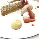 レストラン ローブ - 苺のミルフィーユ