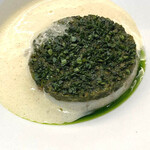 レストラン ローブ - ヒラマサ　サバイヨン　春菊