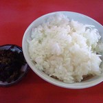 長崎屋 - ご飯（中）（１５０円）　高菜の油いためが食欲をそそります