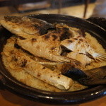 宇豆基野 - 食事：鰤大根釜飯と赤出汁