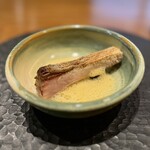 季音 - 寒ブリの薪火焼き　鎌倉産伊勢海老とクリームのムース