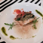 リストランテ ピノキオ - 河豚の下に焼きリゾット