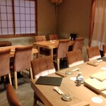 すしやのたい悟 - オープン前のテーブル席