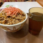 すき家 - 『牛丼並盛＆麦茶』