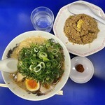 Rairai Tei - チャーハン定食¥1020内+味玉¥140→¥0(アプリ割引) ラーメンはネギ増量無料　