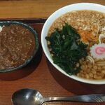 Towari Soba Sagatani - 【 カレーセット（ 温 ）】＋【 大盛り 】　６５０円 ＋ １５０円