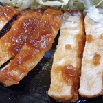 Matsunoya - 「オニオンバターソースのポークフライドステーキ定食（１枚）」のメイン