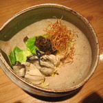 蕎麦 案山子 - 「冬牡蠣と寒玉キャベツの温サラダ」（1/2量）（2014/1）
