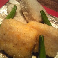 賛否両論 - オレンジ白菜の揚げしんじょうと海老いもの唐揚げ