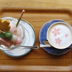 Rozu Kafe Kaze No Ga-Den - 抹茶と桜が香る“さくらパフェ”＆桜のカフェラテ　