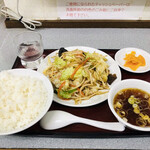 ラーメンきむら - 料理写真:♪特命'sセレクション
肉野菜炒め定食¥850 餃子¥350