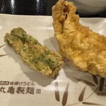 丸亀製麺 - 天ぷら　ちくわ磯辺、かしわ