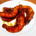 大珍樓 - 脱皮エビの鬼瓦焼き