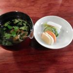 小川菊 - 吸物とお漬物