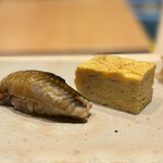 すしやのたい悟 - 25．穴子　握り　　　26．玉子　厚焼