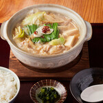 Miso Motsu-nabe (Offal hotpot) set meal