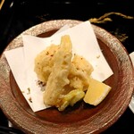 食彩播 - ホワイトアスパラと白子天ぷら