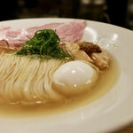 中華そば ぺる鶏 - 名古屋コーチン味玉＆太メンマにポルチーニペースト