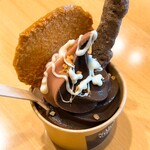 ナカムラ チョコレート - ソフトクリーム チョコレート＆あまおう 3.4 876円　チョコ単体の方が良し