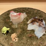 鮨 龍次郎 - 真鯛と鳥貝