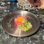 검은 털 일본소의 극 토로 유케 · 소금 WASABI