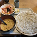 天茶屋 七蔵 - ▪️稲庭うどん&ばらチラシ丼セット¥1.300
      　※先会計
      　※ キャッシュレス決済可
      　※ランチ営業のみ(土日祝休み)