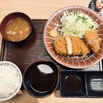 かつひろ - ロースかつとヒレかつ合盛りランチ（味噌だれ追加）