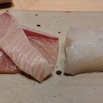 すしやのたい悟 - 輪島の寒鰤と、１週間熟成のあおりいか