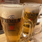 もつ鍋・肉刺し処 たてがみ - ビール