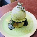 Rich matcha pudding