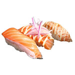 Three types of salmon