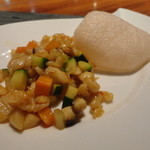 花梨 - 鶏ササミと彩野菜のソボロ炒め