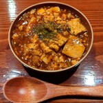 中国料理 かっぱ園菜館 - 先にサービスの麻婆豆腐を用意！！