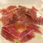 鉄板焼とワイン COCOLO - ハモンセラーノ（ハーフ）（￥４８０）