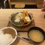 Yokatai - エビフライ＆ハンバーグ定食950円